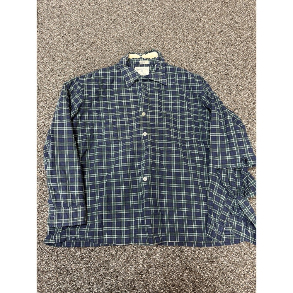 True Vintage 1950s Cotton Flannel Wool Blend Marshall Field Company Button Up L
